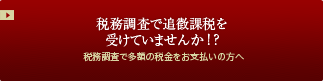 税務調査で追徴課税を受けていませんか！？税務調査で多額の税金をお支払いの方へ